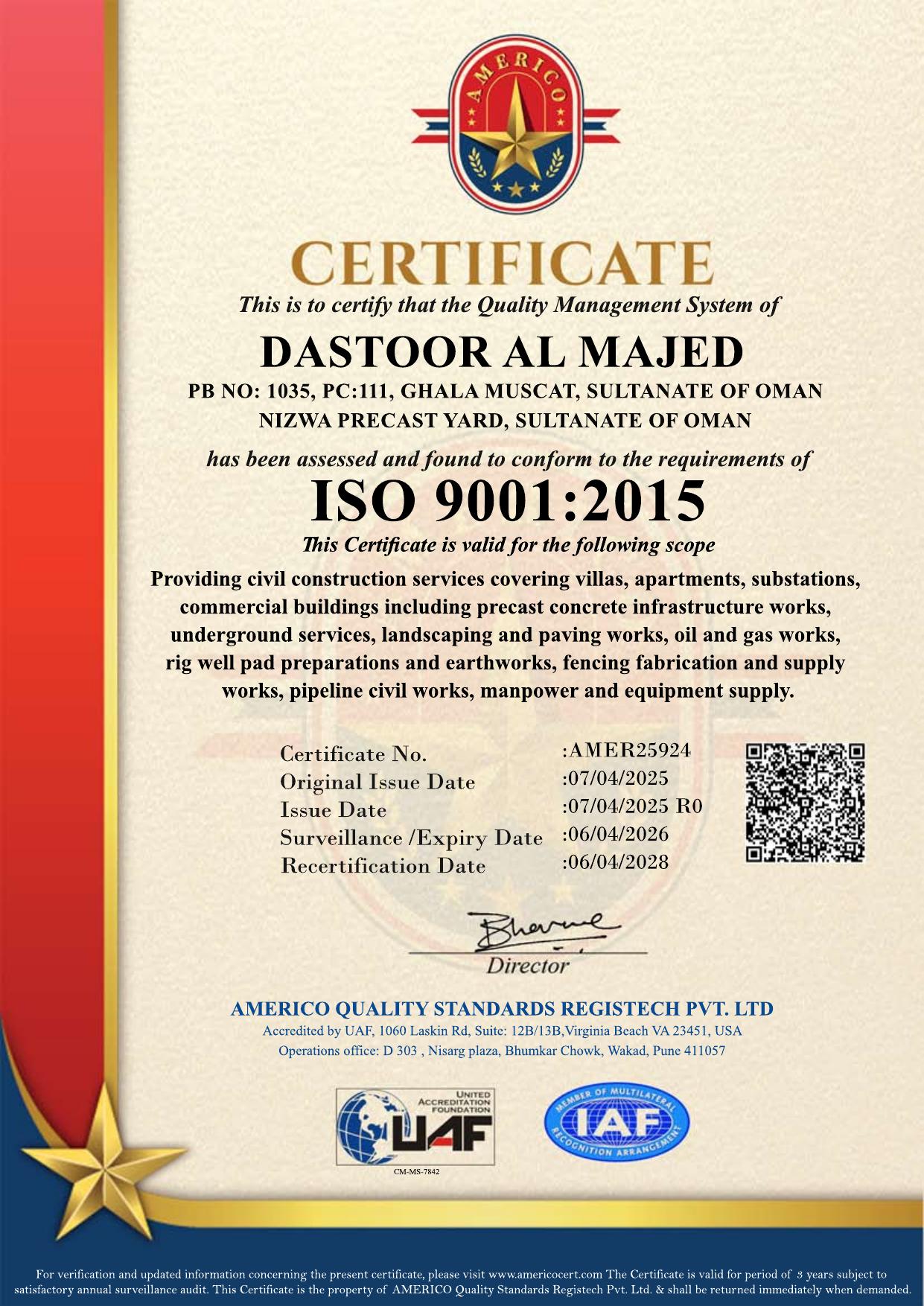 Certificate